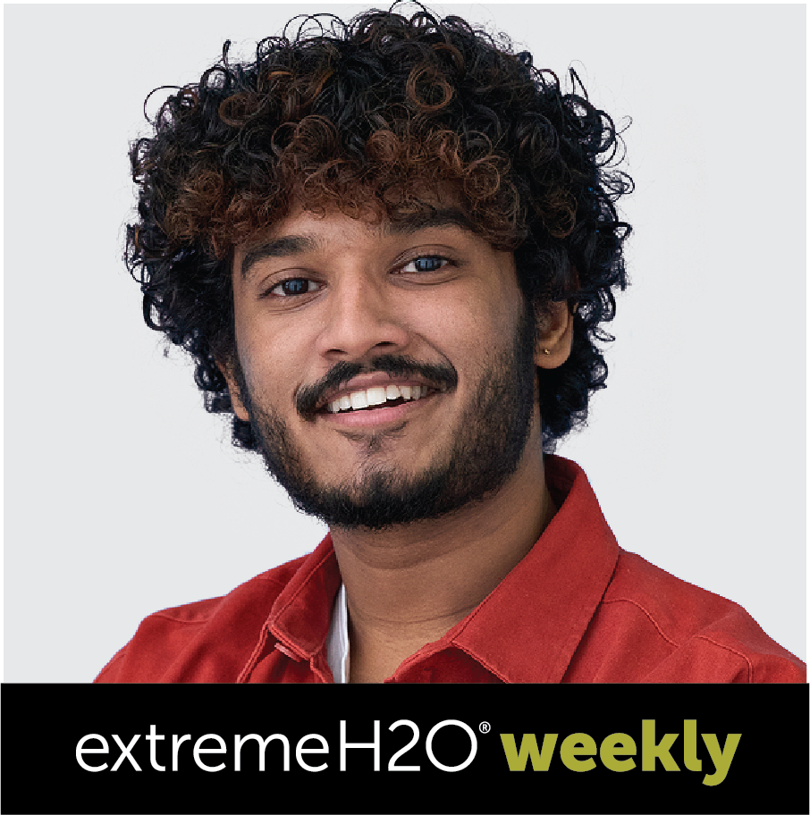 young man wearing Extreme H2O Weekly contact lenses
